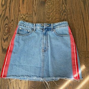 Denim jean skirt
